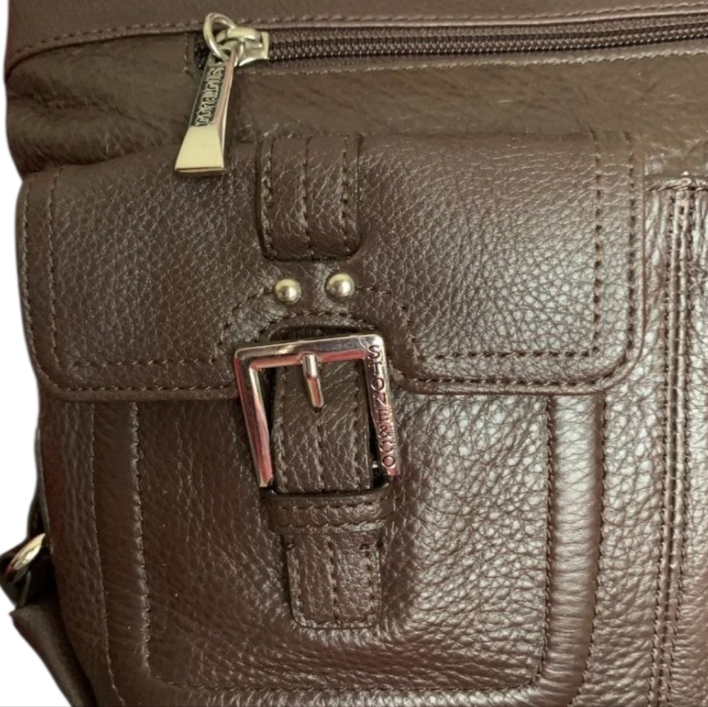 Stone & Co. Leather Shoulder Bag w/Front Pouches - Picture 8 of 10